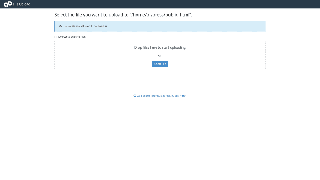 file manager cpanel upload
